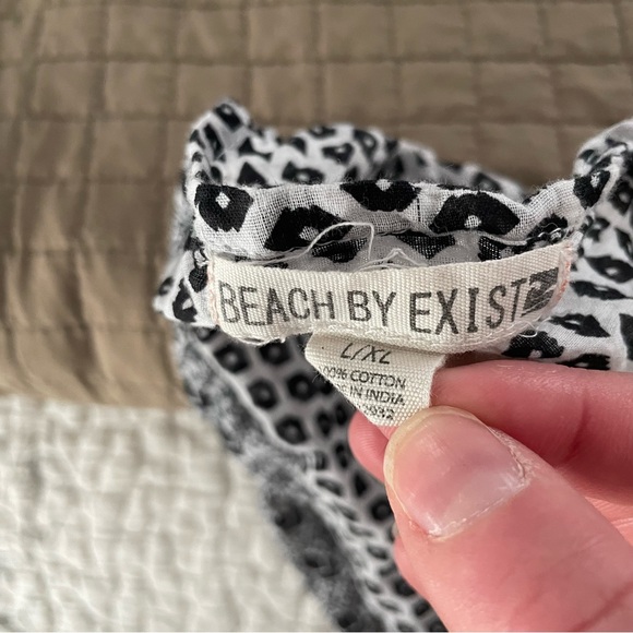 BEACH BY EXIST Cotton Boho Print Long Beach Kimono L/XL - Picture 7 of 8